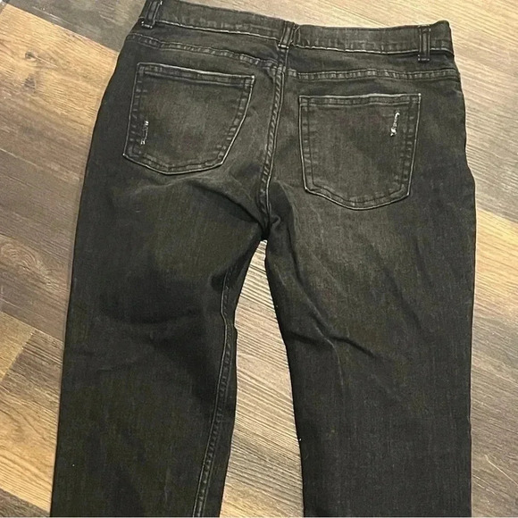 Wonder nation size 16 slim black distressed jeans EUC - Picture 4 of 6